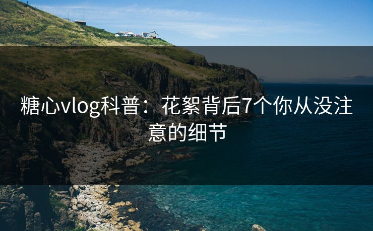 糖心vlog科普:花絮背后7个你从没注意的细节 糖心vlog科普:花絮背后7个你从没注意的细节